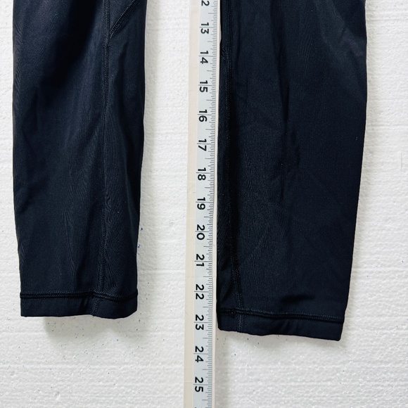 Lululemon Time To Sweat Crop Leggings Womens Size 4 Black Performance Activewear - Picture 7 of 8